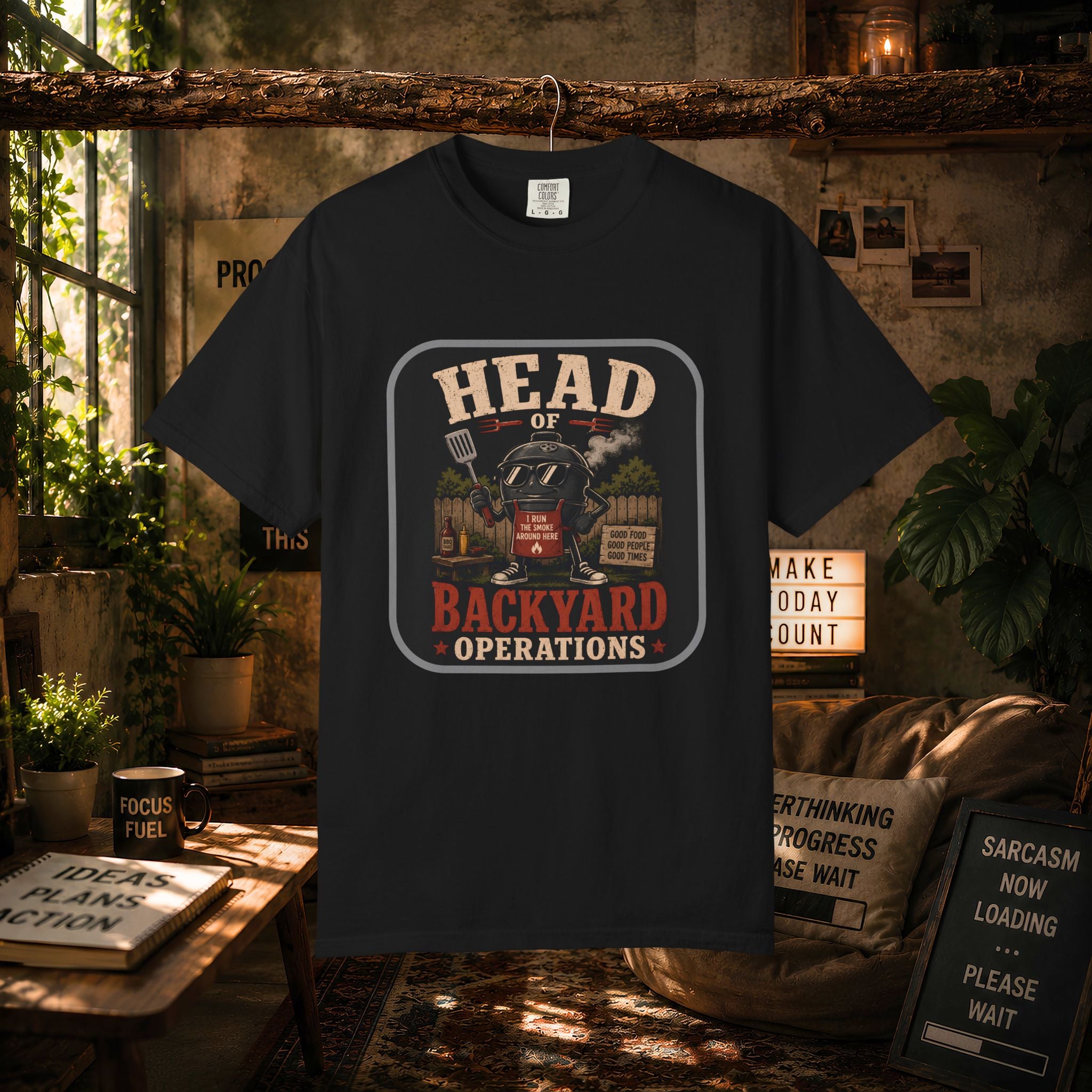 Head of Backyard Operations T-Shirt | BBQ Grill Vintage Graphic
