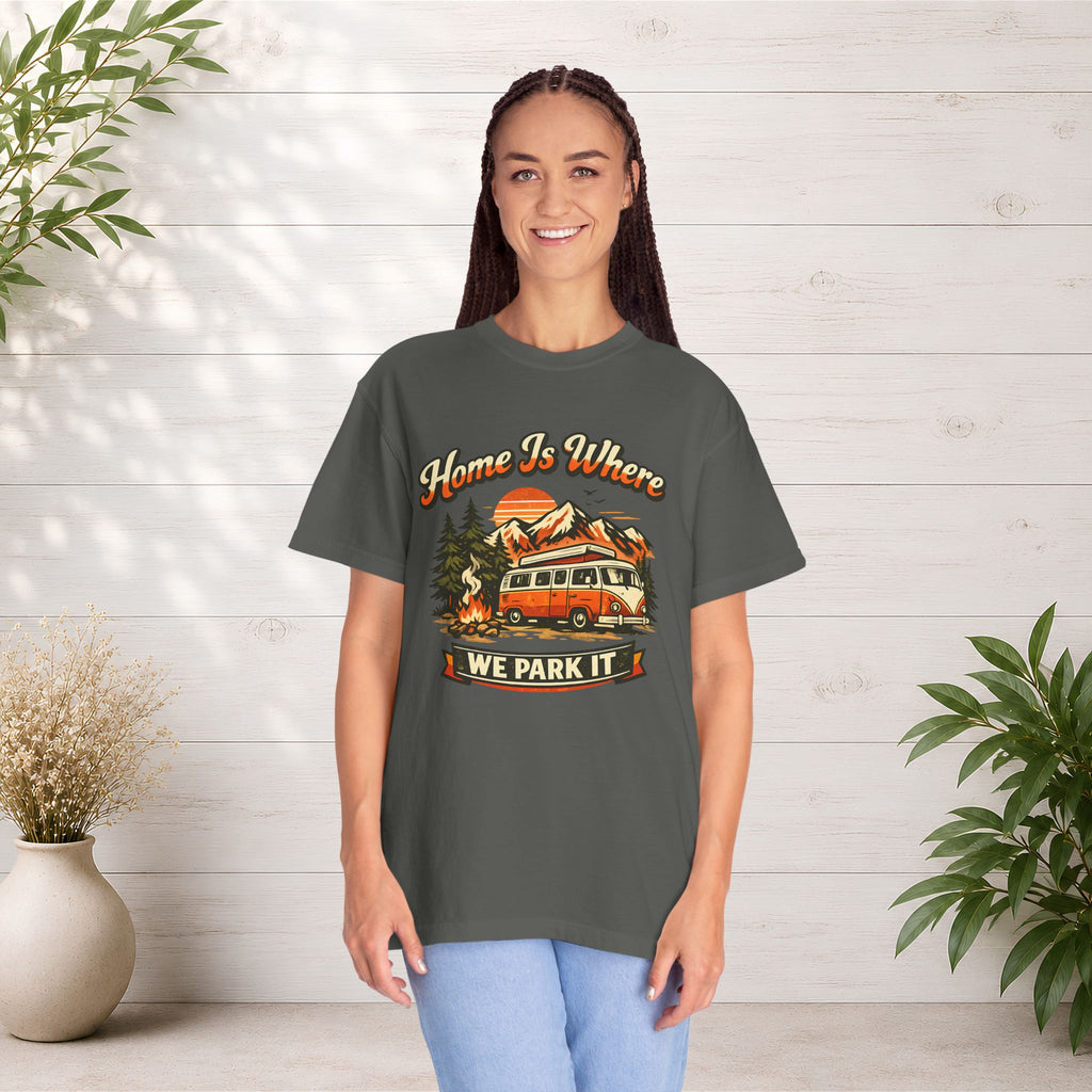 "Home Is Where We Park It" Camper Van Graphic Tee