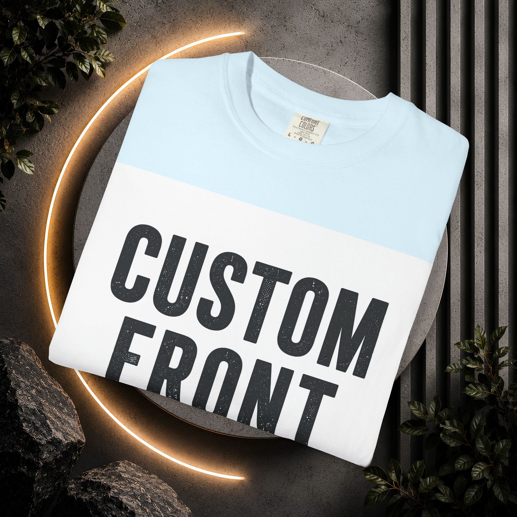 Custom Square Image Front T-Shirt - Add Your Own Image