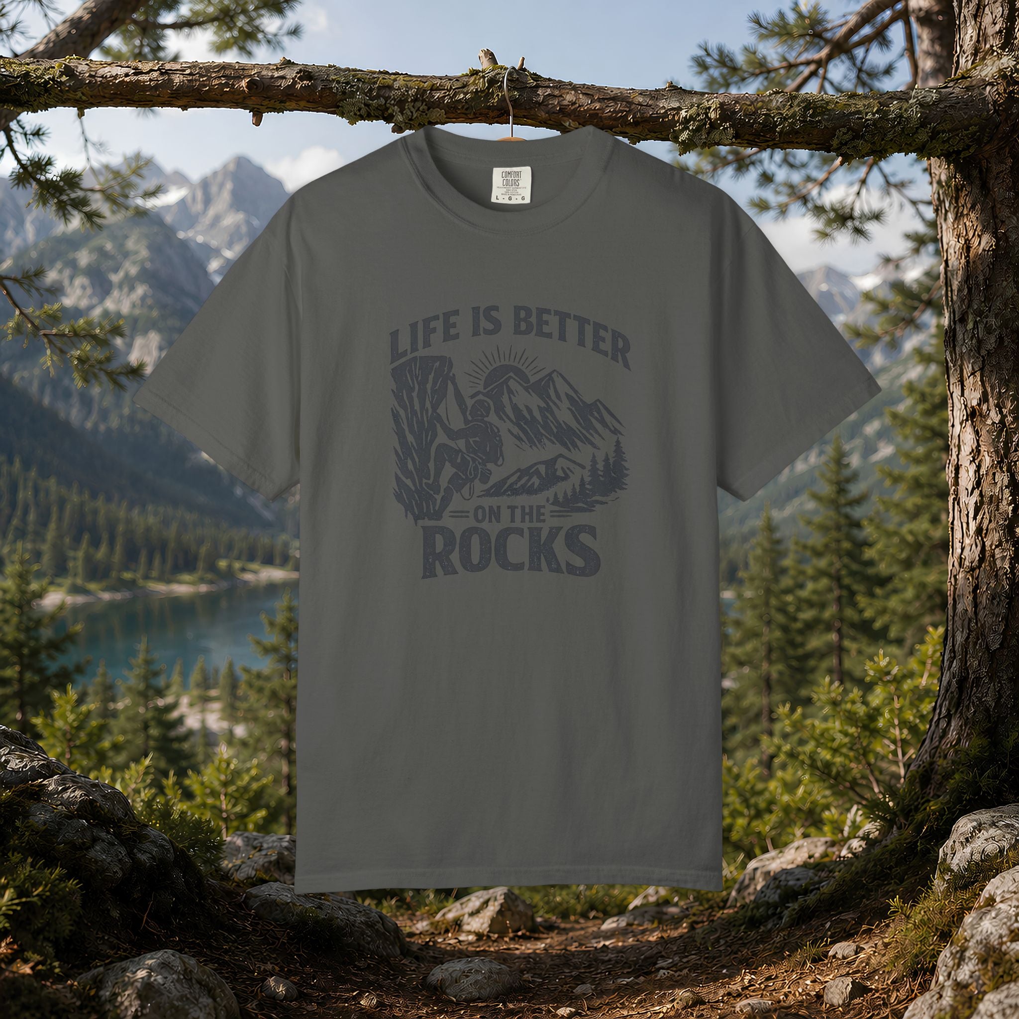 Life Is Better on the Rocks Mountain T-Shirt - Climbing Tee