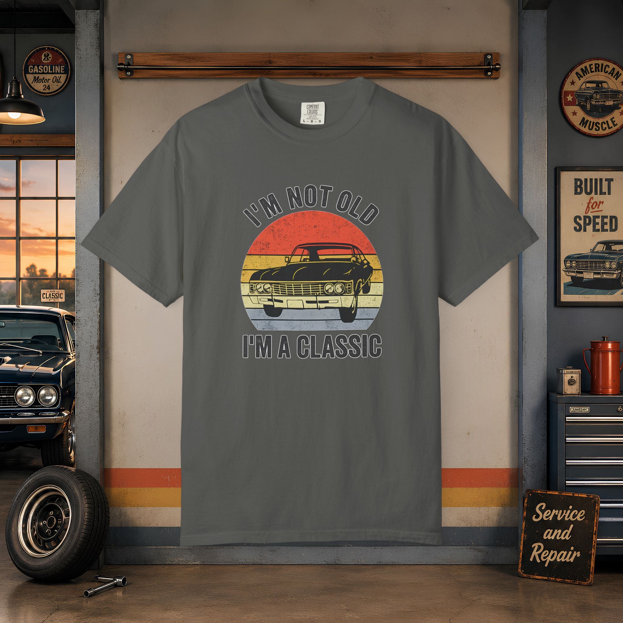 Classic Car T‑Shirt — "I'm Not Old, I'm a Classic" Vintage Auto Tee