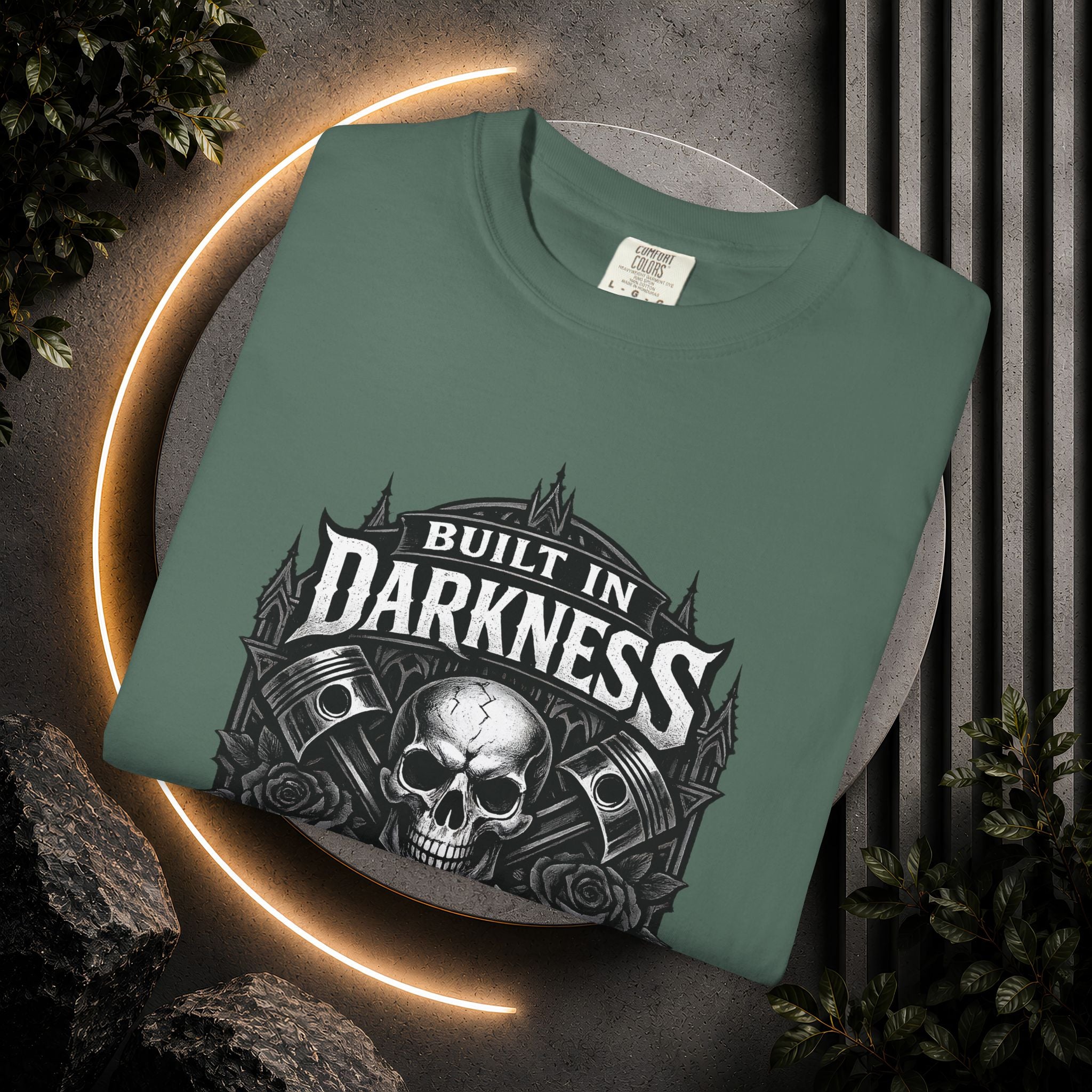 Built in Darkness Skull & Pistons T-Shirt