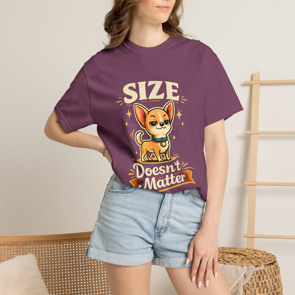 Size Doesnt Matter Chihuahua T-Shirt | Cute Dog Graphic Tee