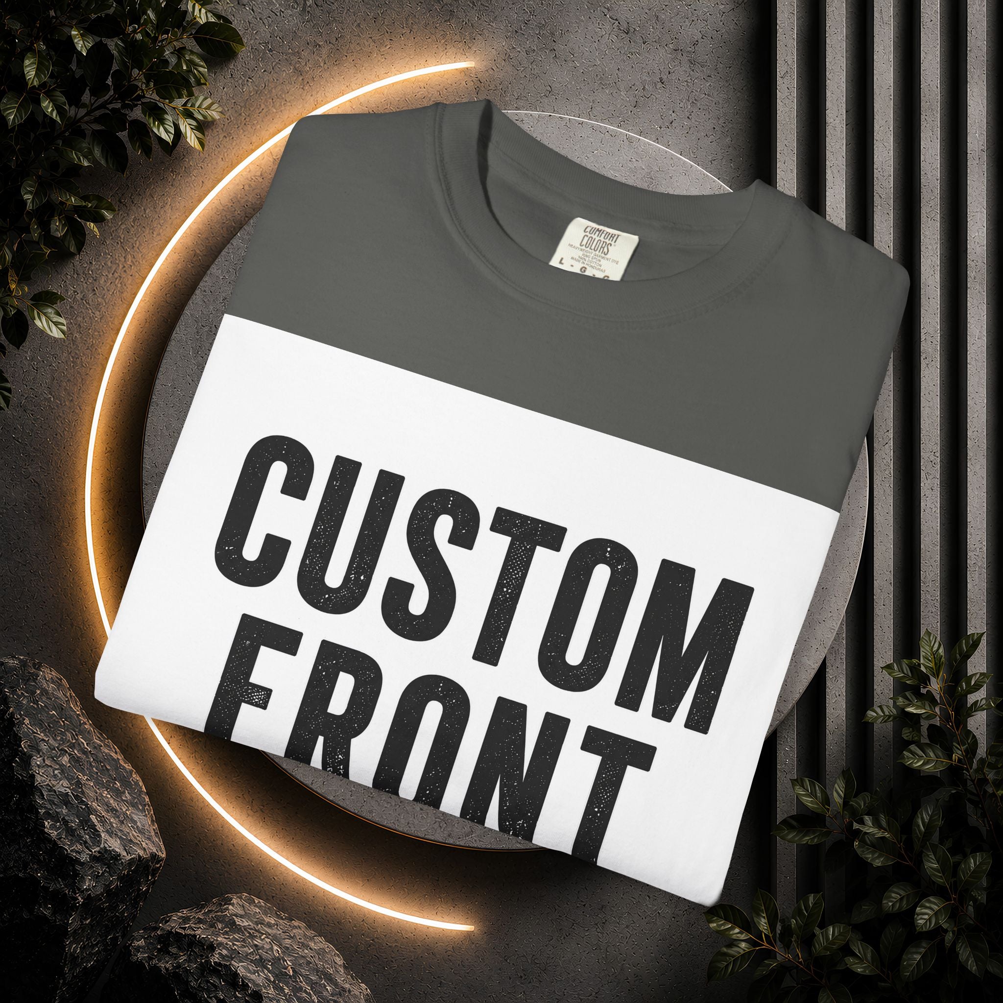 Custom Square Image Front T-Shirt - Add Your Own Image