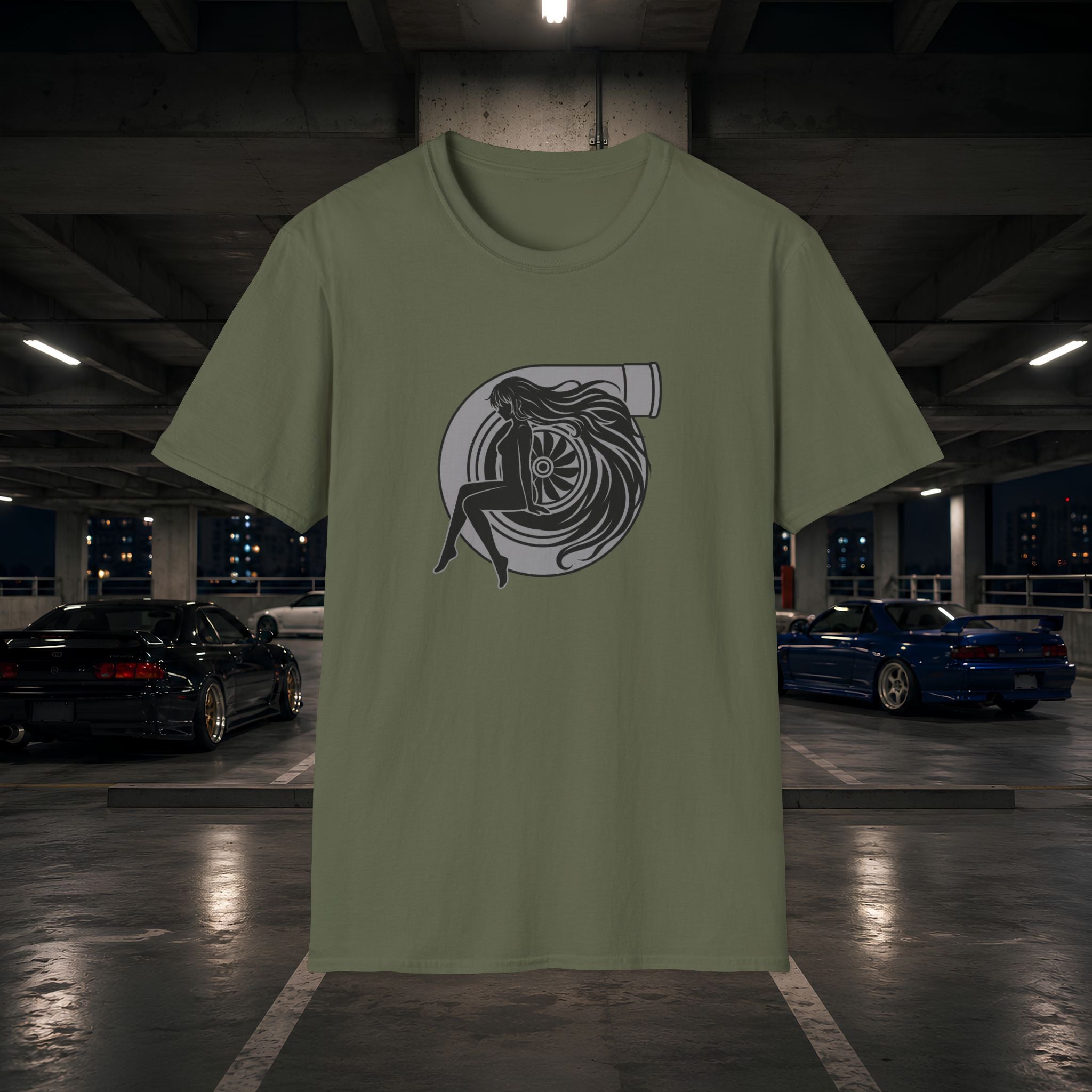 Turbo Heart Girl graphic T-Shirt | Racing Turbo design