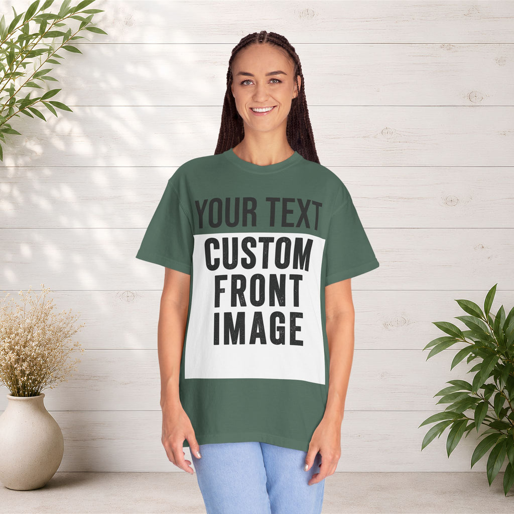 Custom Front Print T-Shirt — Personalized Text & Image Tee