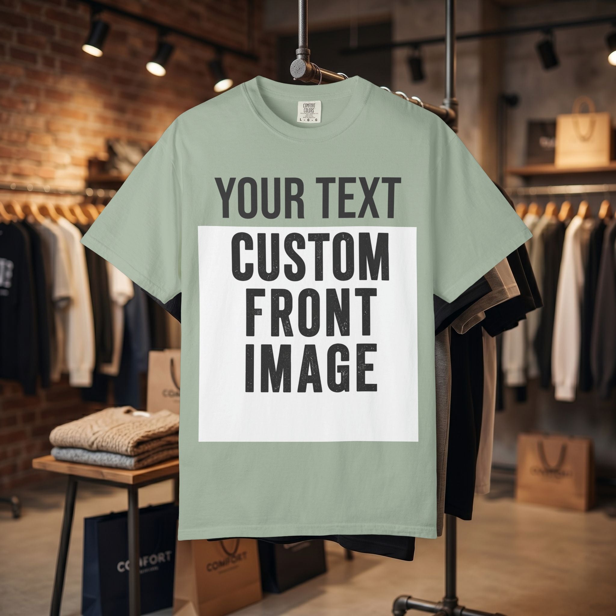 Custom Front Print T-Shirt — Personalized Text & Image Tee