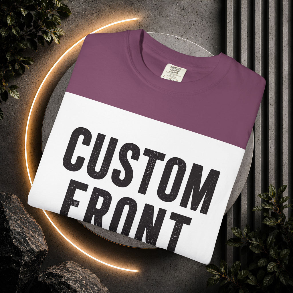 Custom Square Image Front T-Shirt - Add Your Own Image