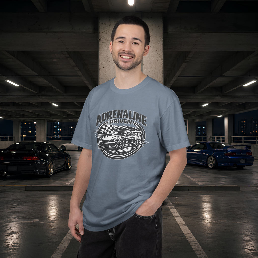 Adrenaline Driven Racing Tee — Street Race Car Graphic T-Shirt