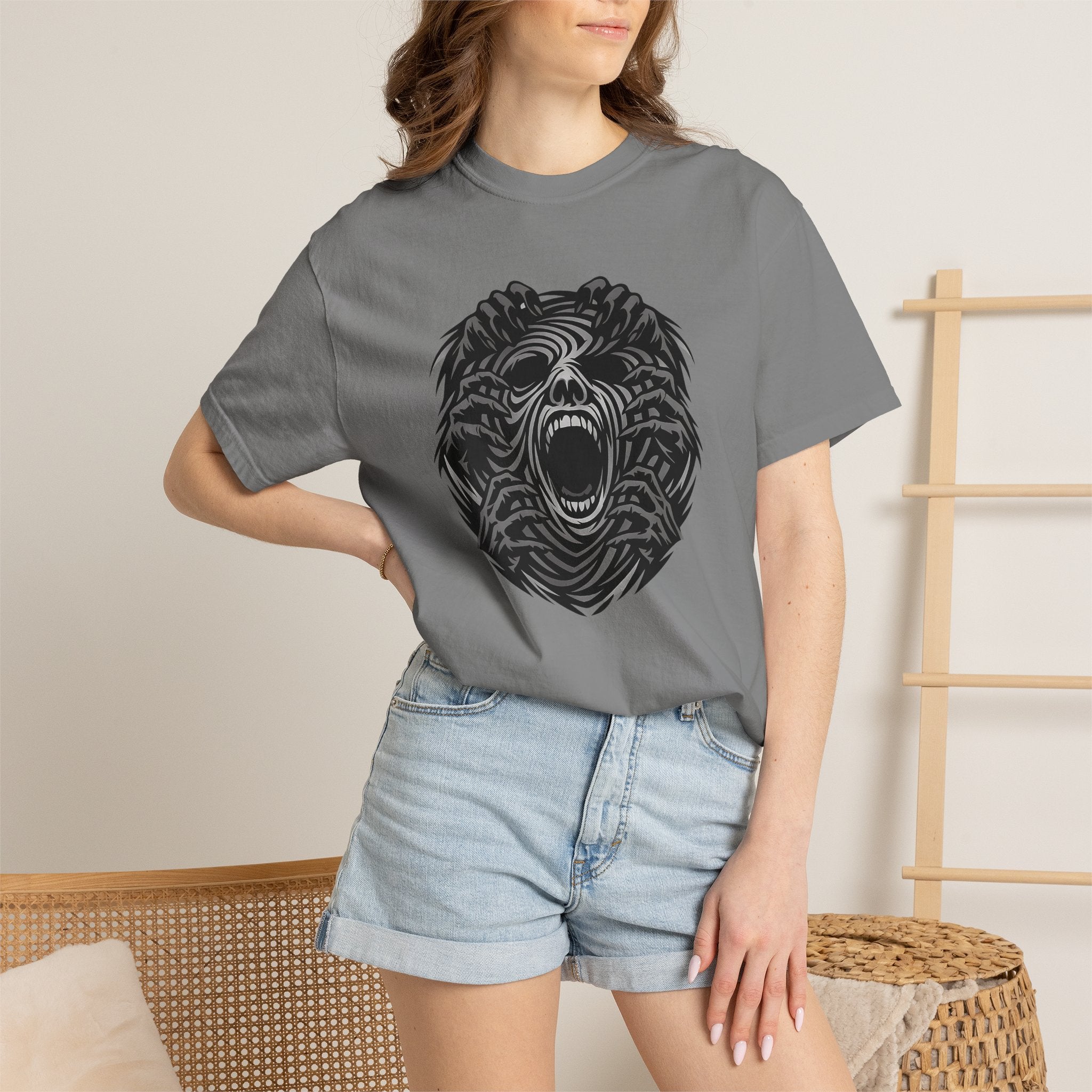 Shadow Hands Face Illusion T-Shirt