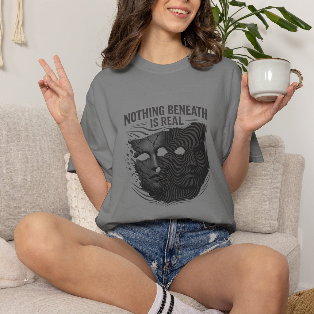 “Nothing Beneath Is Real” Surreal Graphic T-Shirt