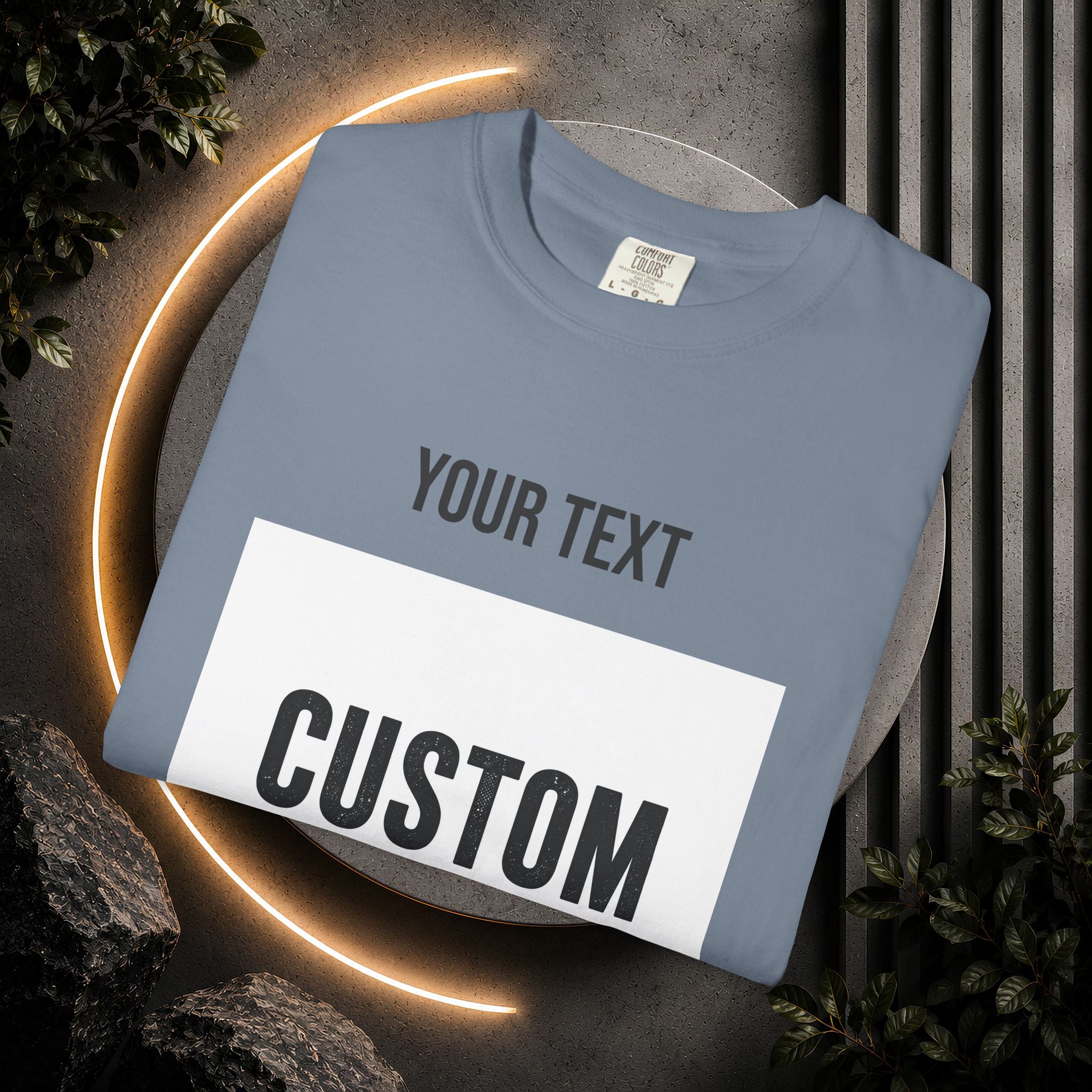 Custom Front Portrait Print T-Shirt — Personalized Text & Image Tee