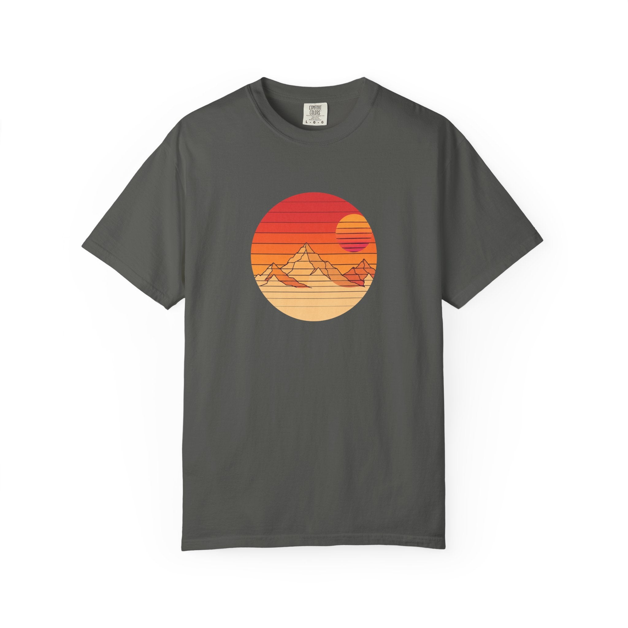 Retro Sunset Mountain T-shirt | Vintage Mountain Graphic Tee