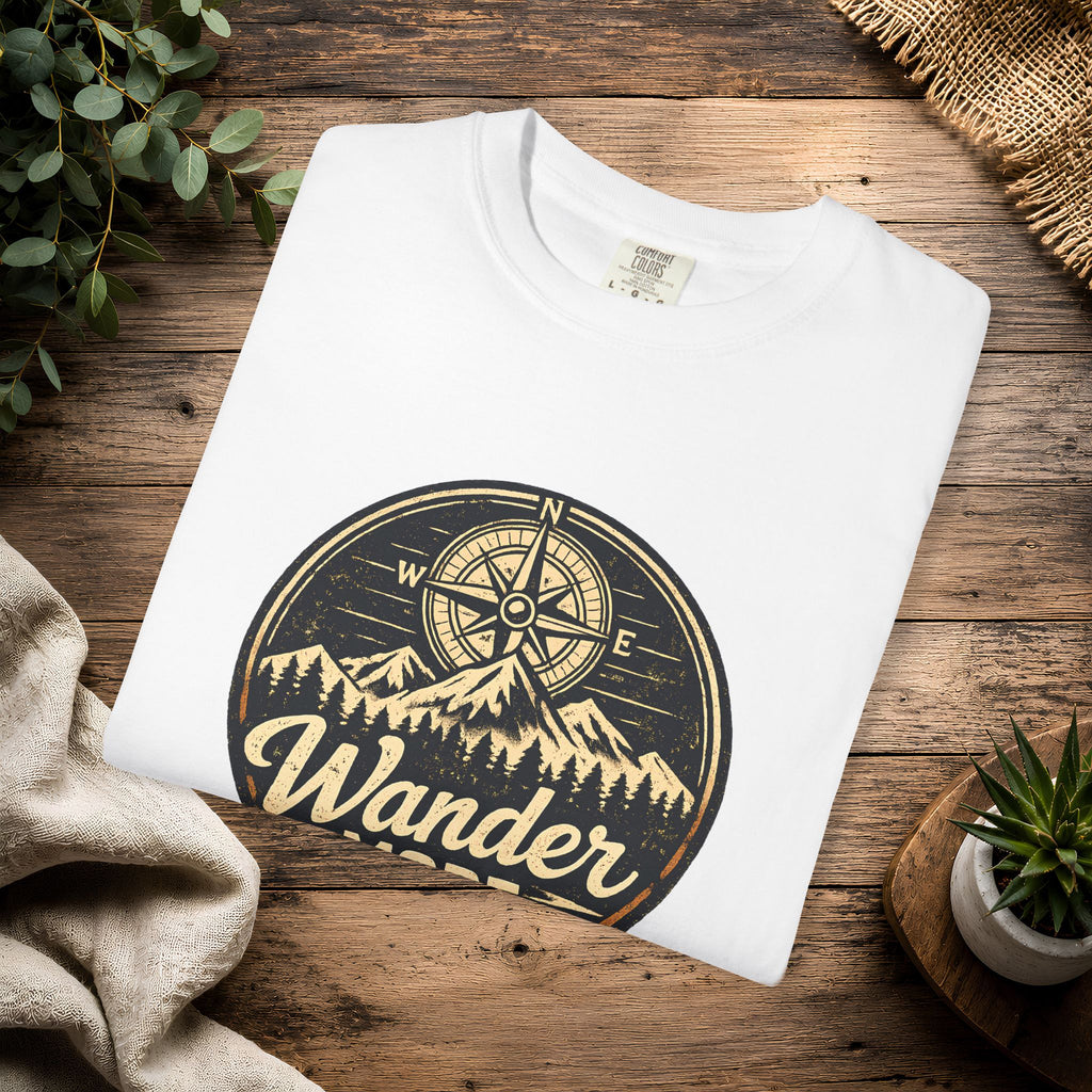 Wander More T-Shirt — Adventure Compass Graphic Tee