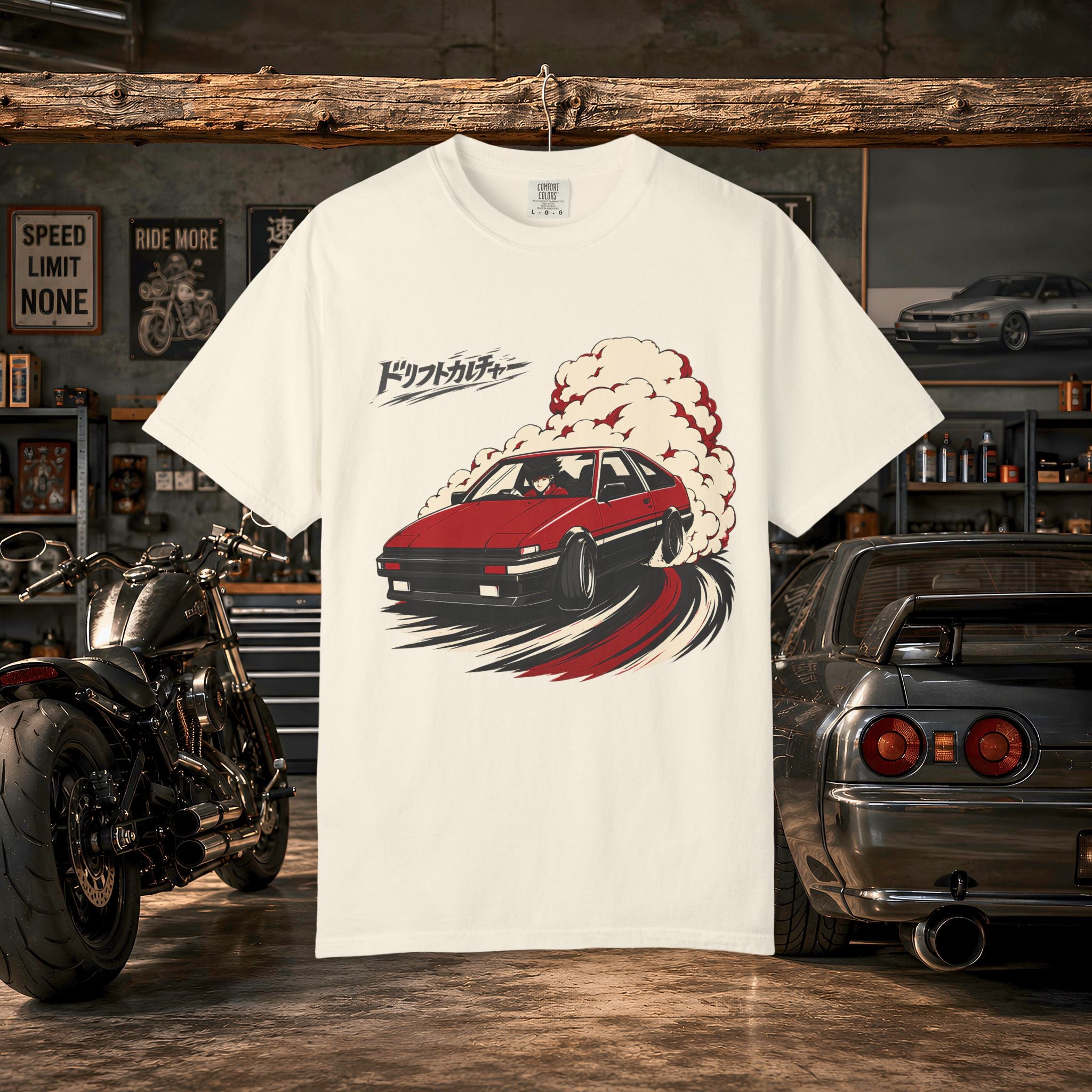 Drift Culture Anime Style T-Shirt - Japanese Retro Car Racing Graphic Tee