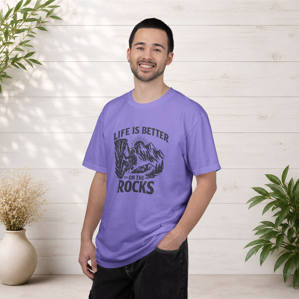 Life Is Better on the Rocks Mountain T-Shirt - Climbing Tee