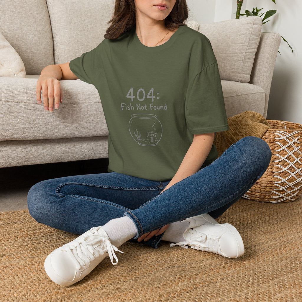 404 Fish Not Found T-Shirt | Funny Fish Bowl Graphic Tee