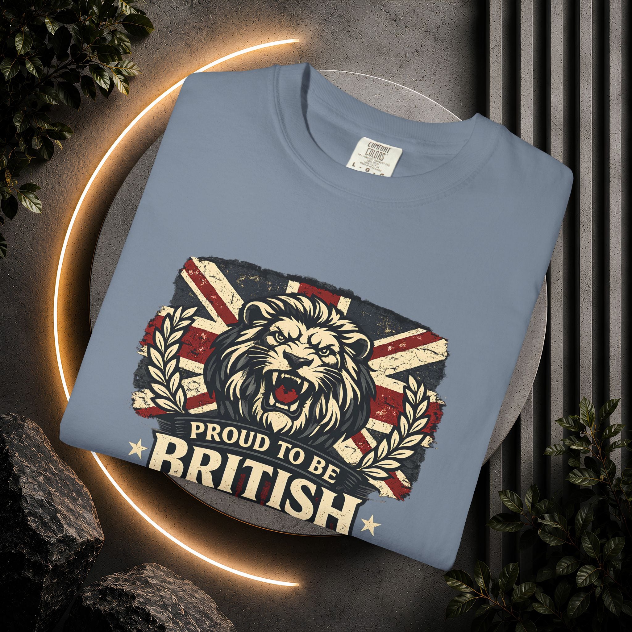 British Lion T-Shirt — "Proud to Be British" Union Jack Graphic Tee