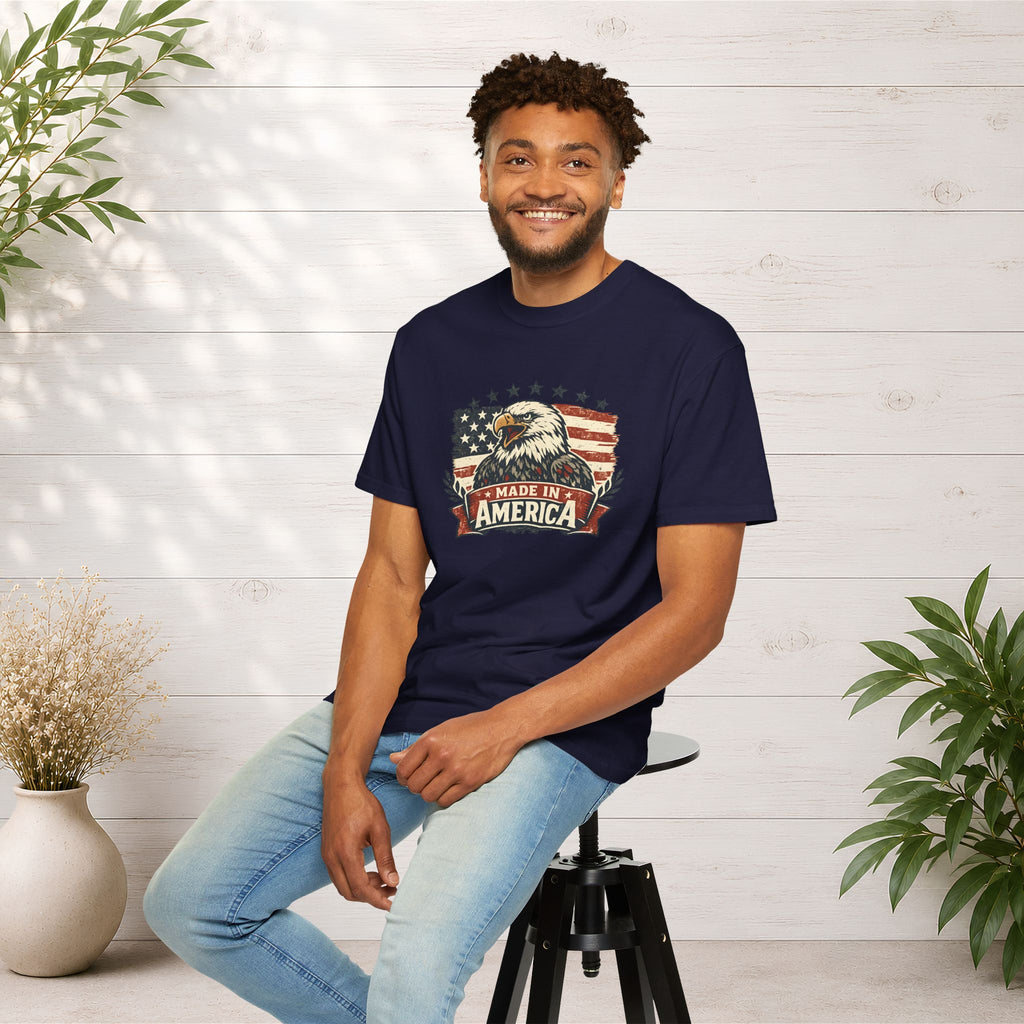 Made in America Eagle T-Shirt — Patriotic USA Flag Graphic Tee