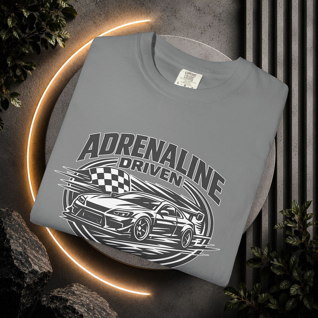 Adrenaline Driven Racing Tee — Street Race Car Graphic T-Shirt