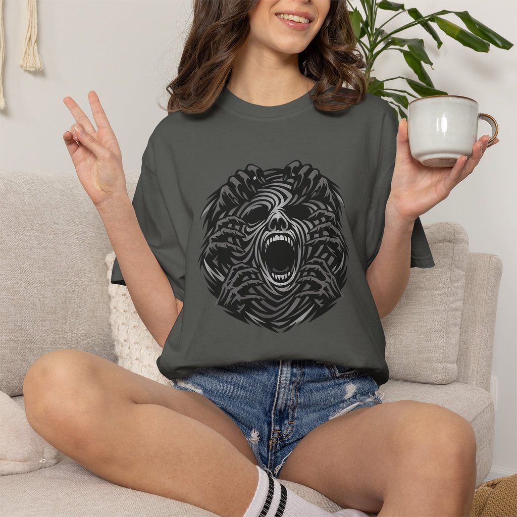 Shadow Hands Face Illusion T-Shirt