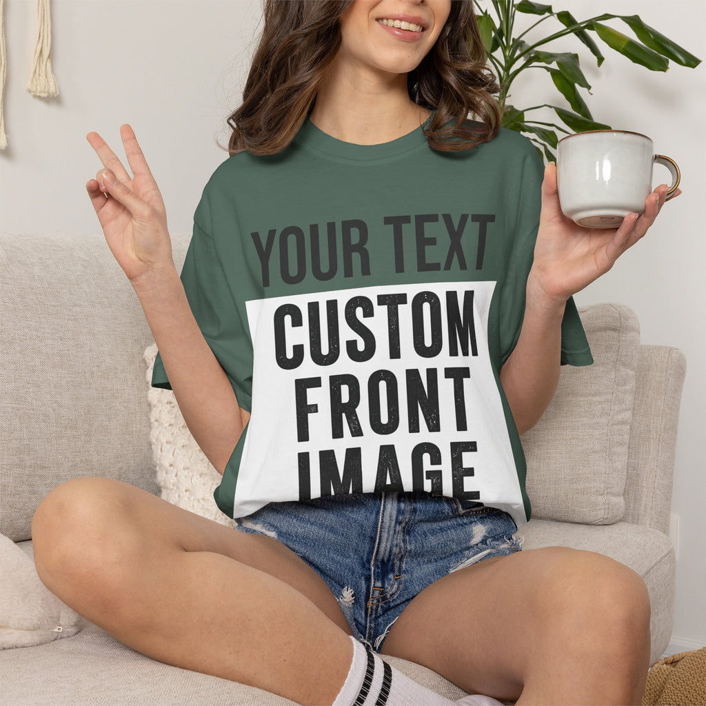 Custom Front Print T-Shirt — Personalized Text & Image Tee