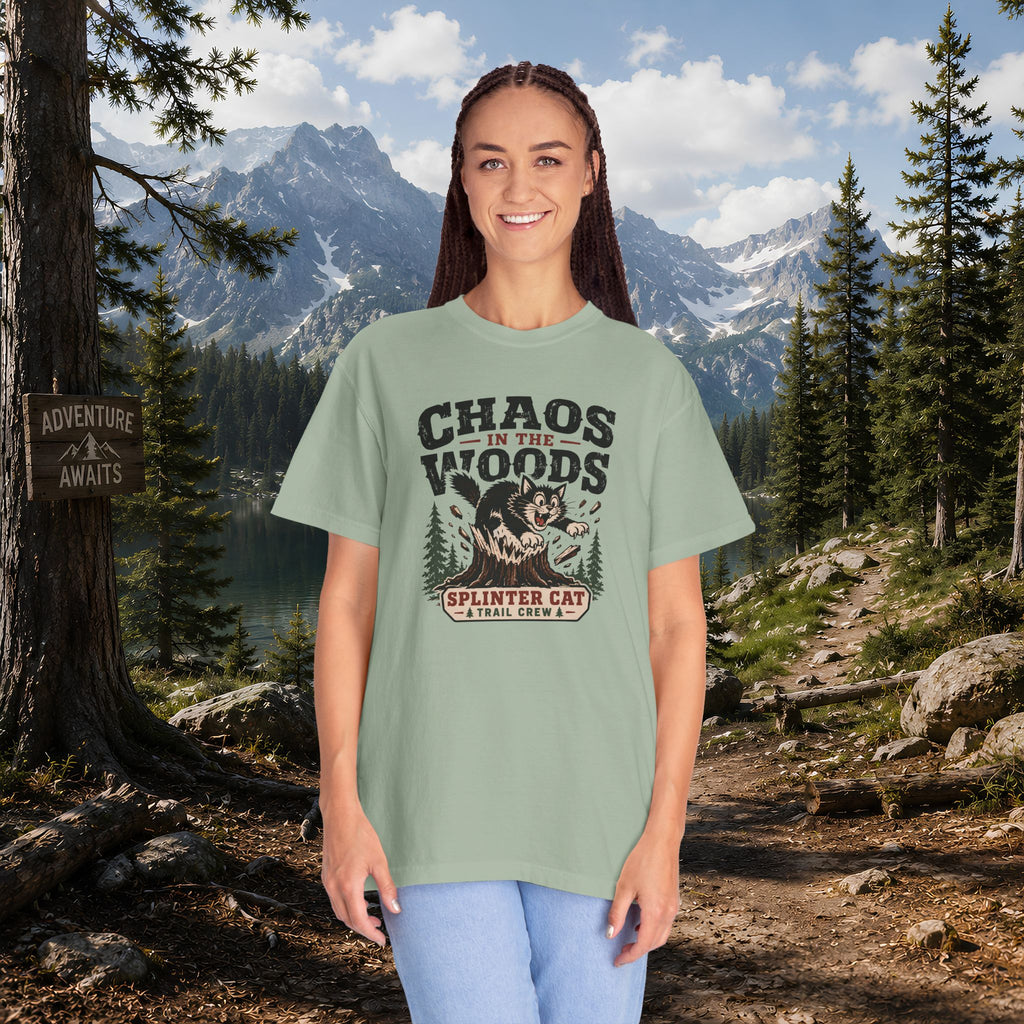 Splinter Cat 'Chaos in the Woods' Graphic Tee — Vintage Outdoor Trail Shirt