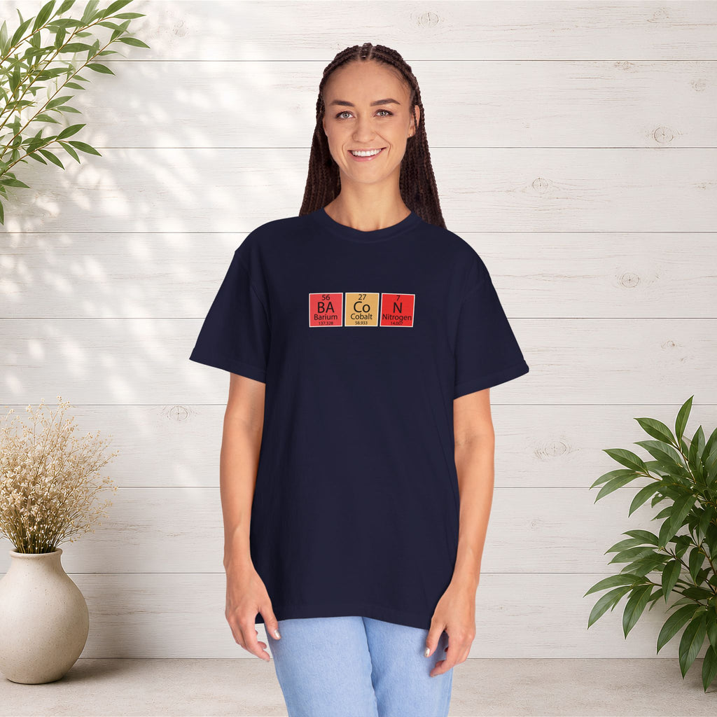 Bacon Chemistry T-Shirt — Periodic Table Style Food Graphic Tee