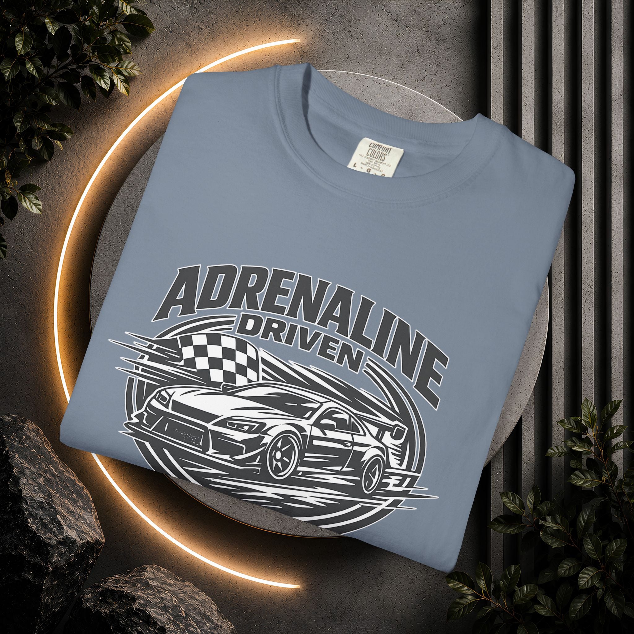 Adrenaline Driven Racing Tee — Street Race Car Graphic T-Shirt
