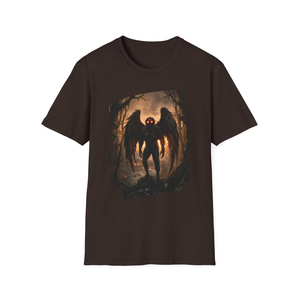 Mothman Cryptid Illustration T-Shirt | Dark Horror Graphic