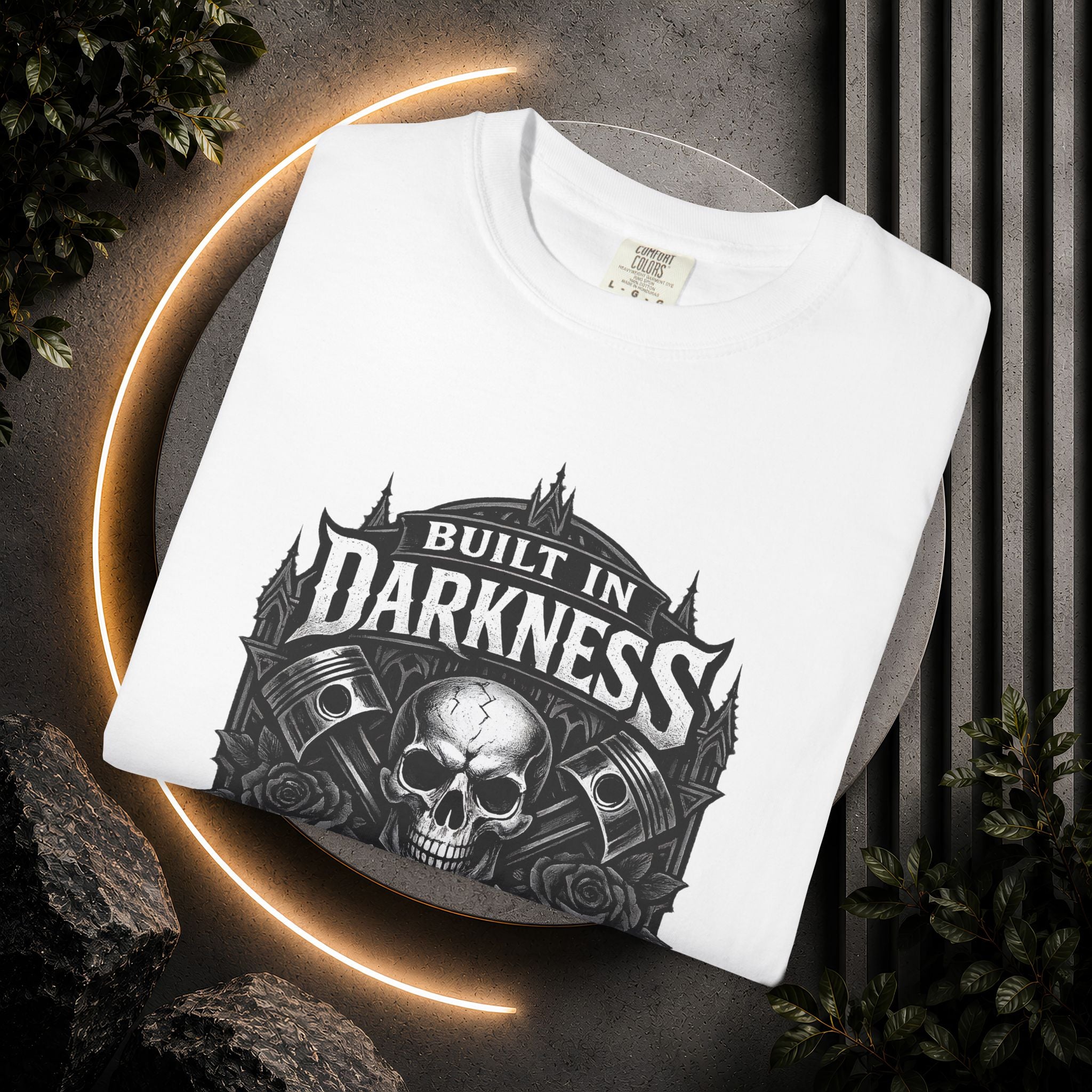 Built in Darkness Skull & Pistons T-Shirt