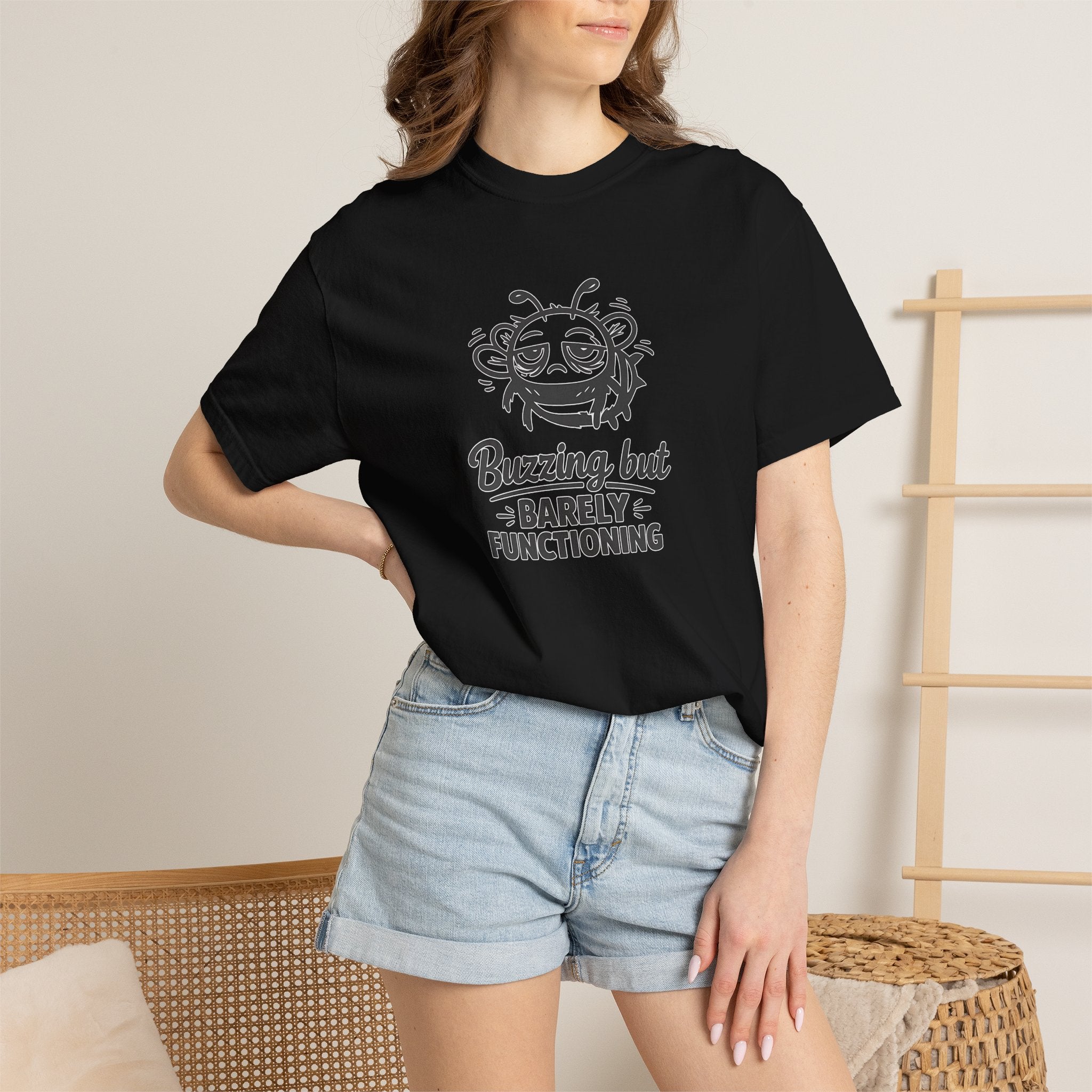 Buzzing But Barely Functioning T-Shirt — Funny Bee Graphic Tee
