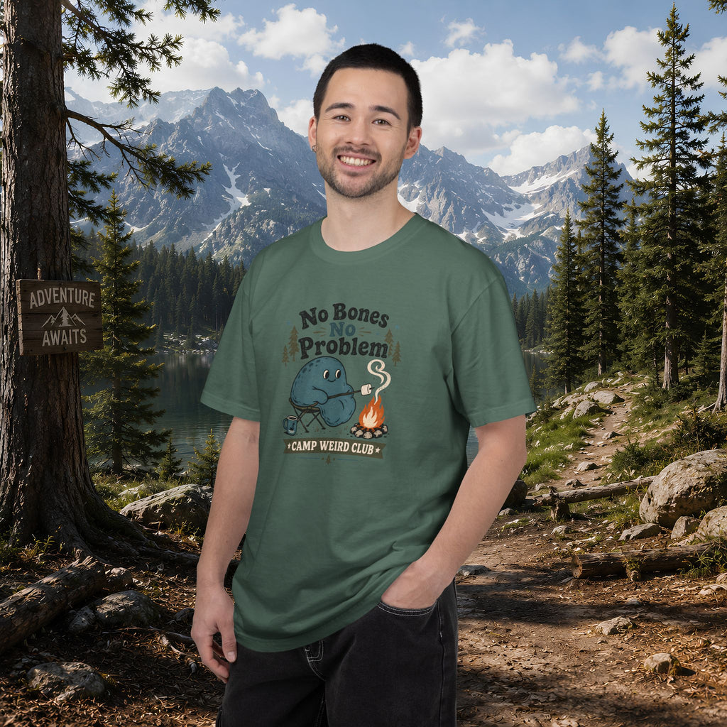 No Bones No Problem — Kinderhook Blob Campfire T-Shirt