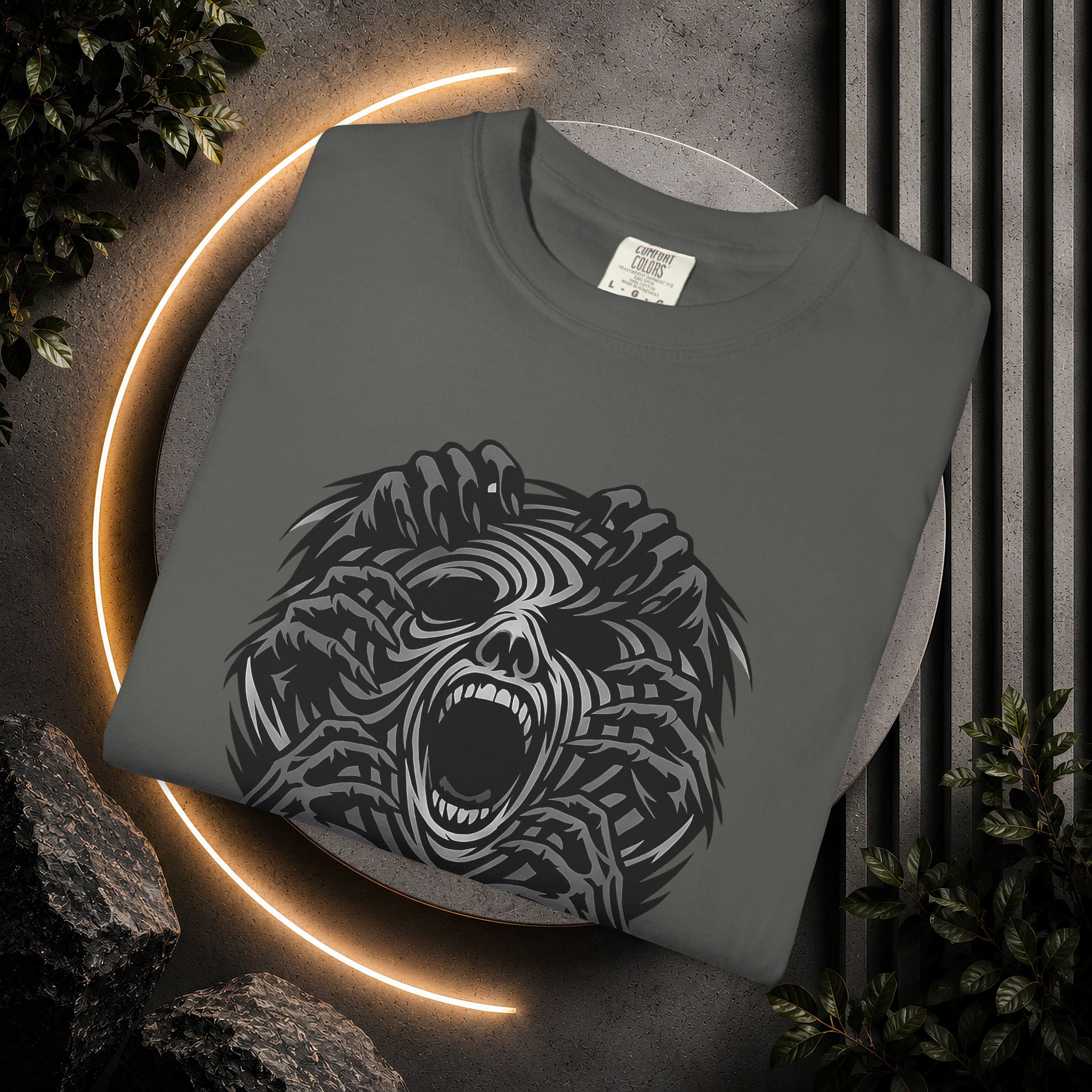 Shadow Hands Face Illusion T-Shirt