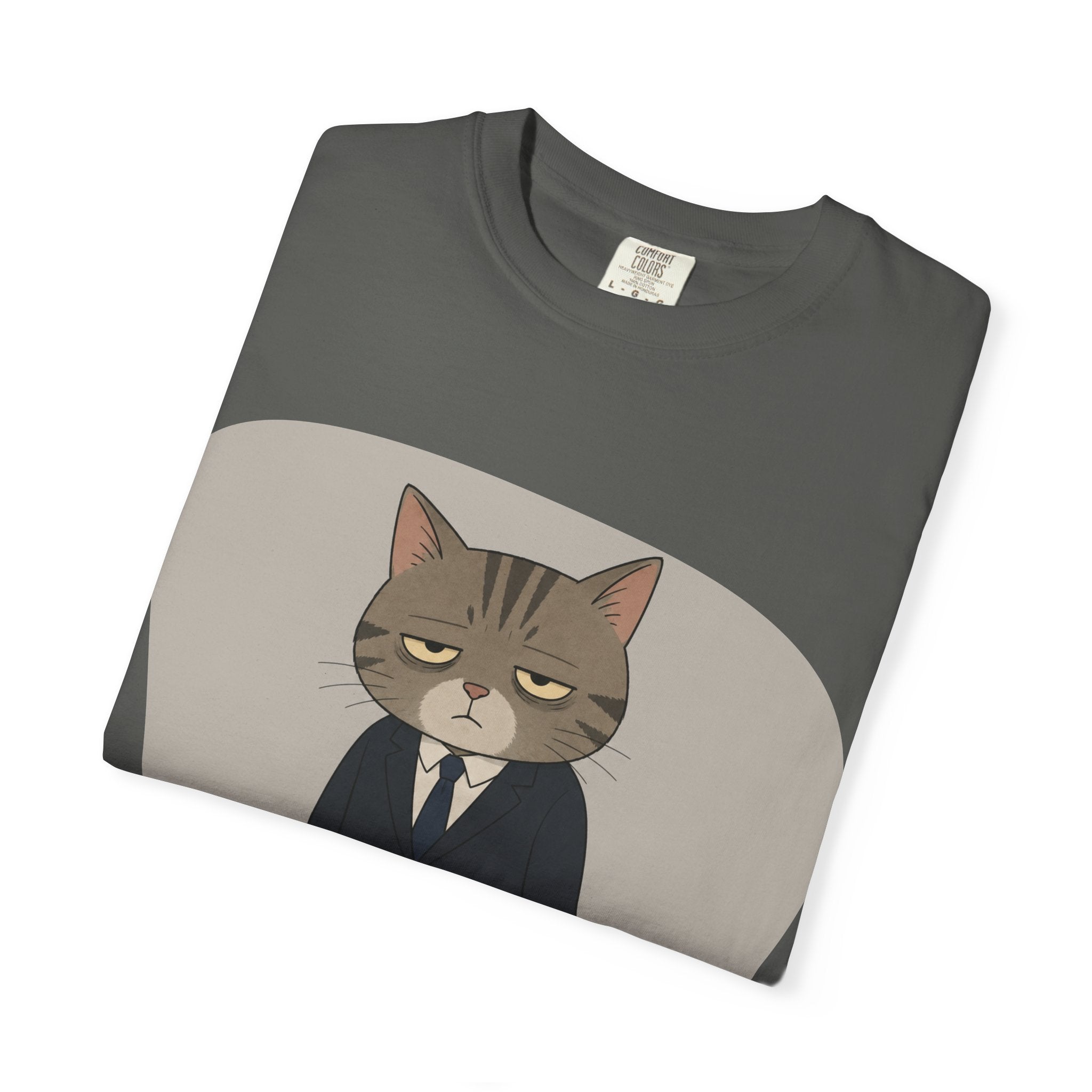 Grumpy Cat in Suit T-shirt | Cat Businessman Illustration