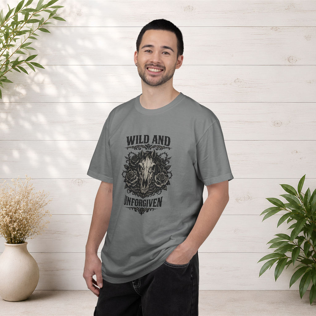 Wild and Unforgiven Skull Tee – Horse Rider Graphic T-Shirt