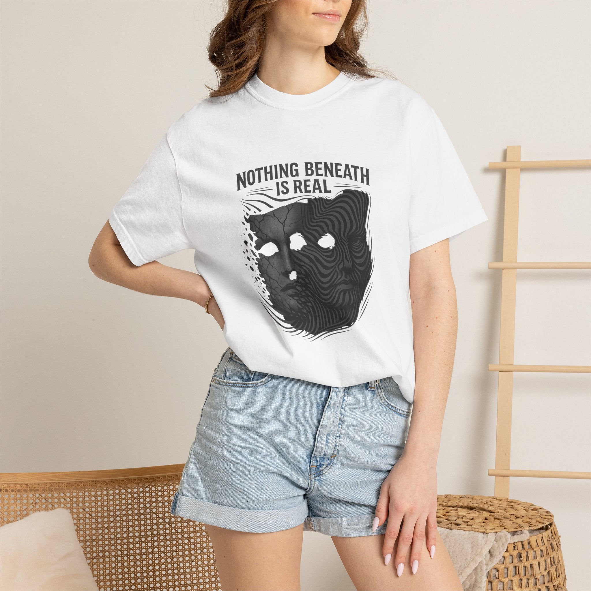 “Nothing Beneath Is Real” Surreal Graphic T-Shirt