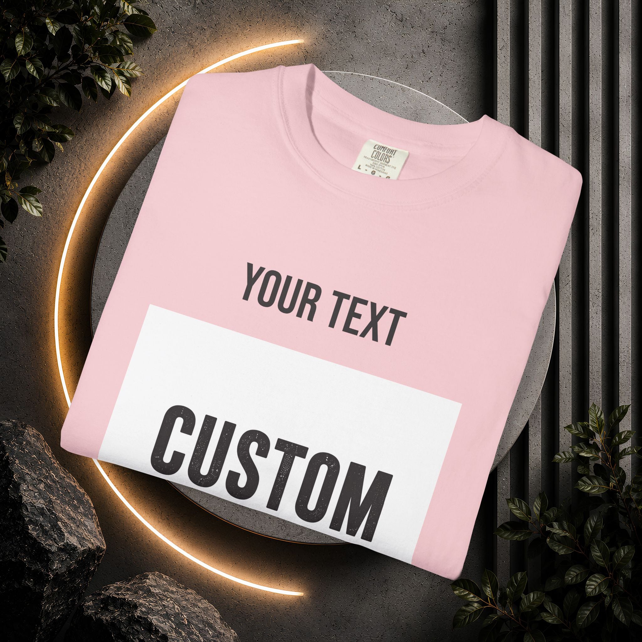 Custom Front Portrait Print T-Shirt — Personalized Text & Image Tee