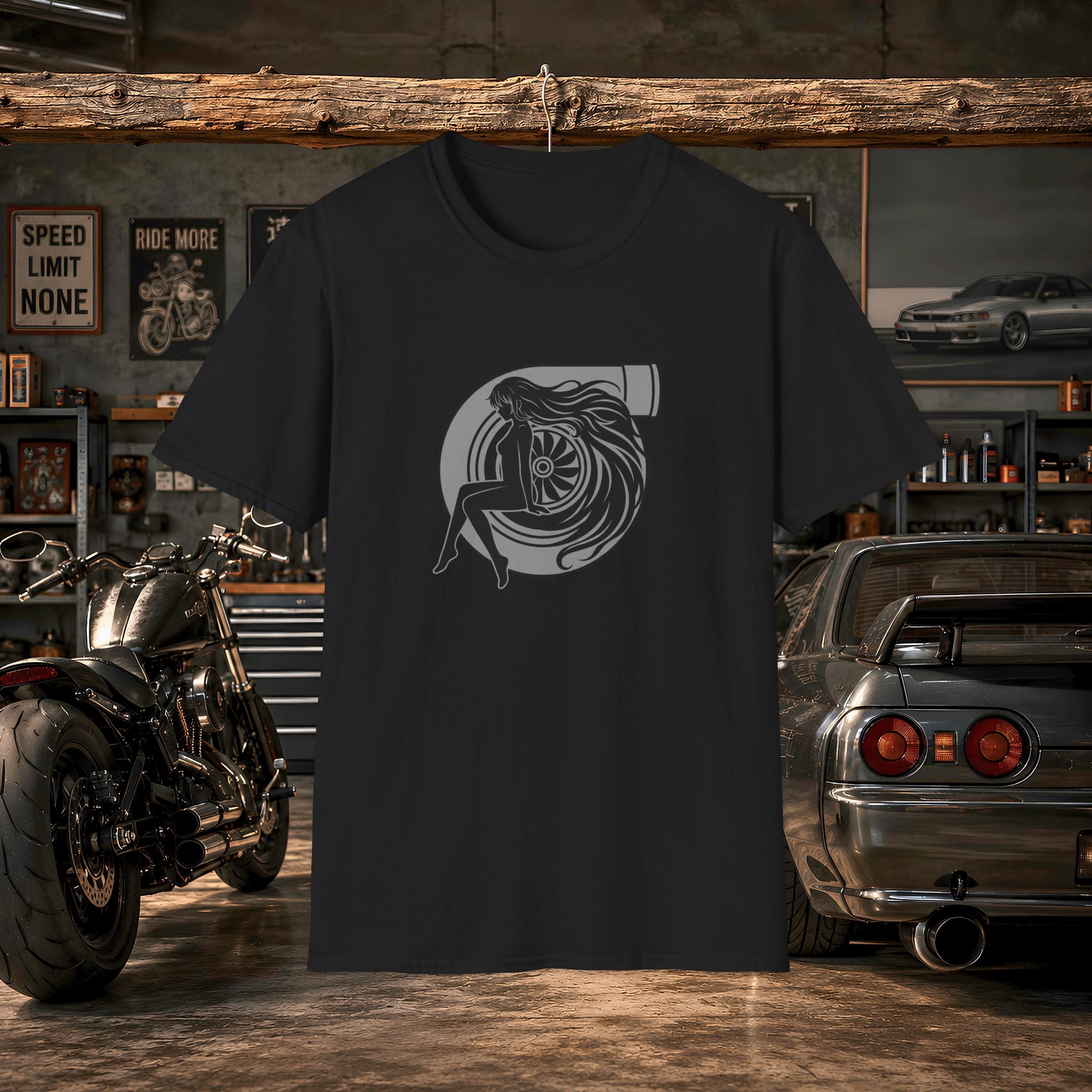 Turbo Heart Girl graphic T-Shirt | Racing Turbo design