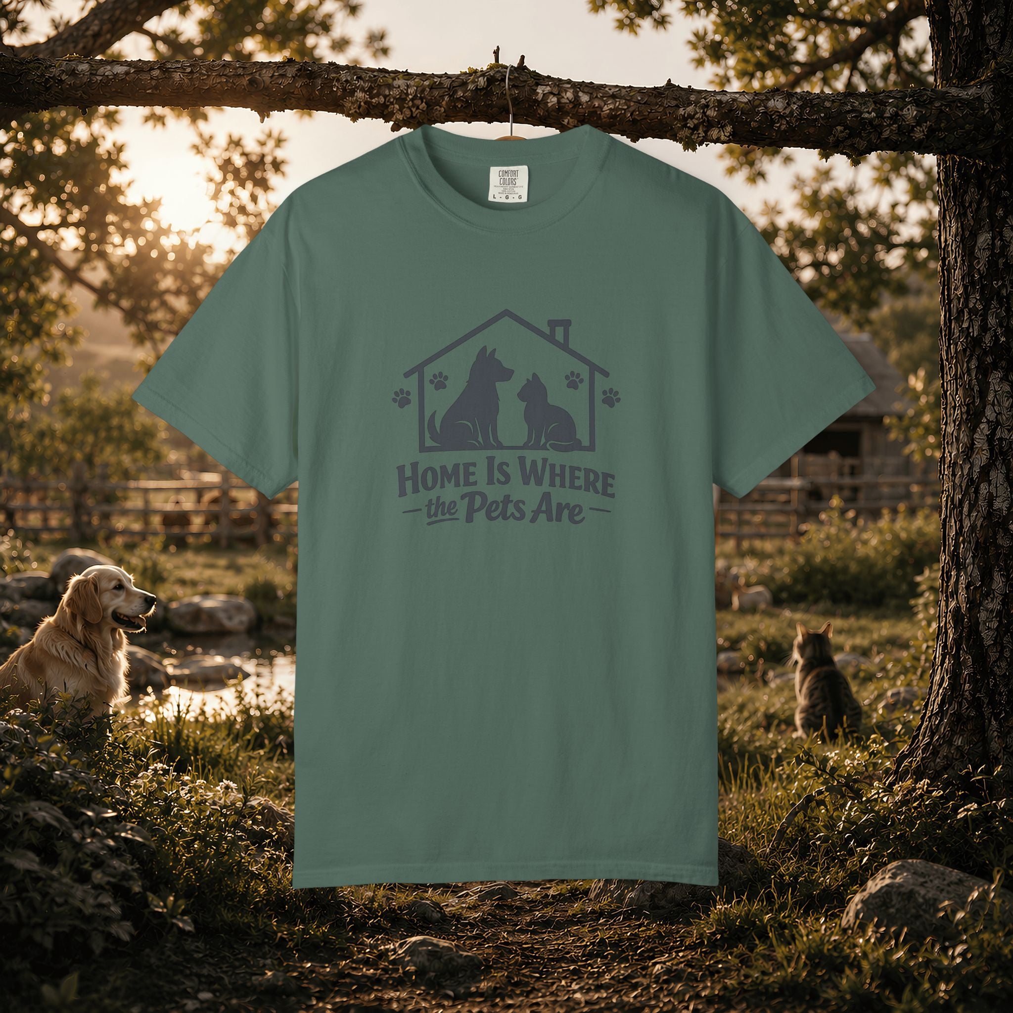 Pet Lover T-Shirt — "Home Is Where the Pets Are" Graphic Tee
