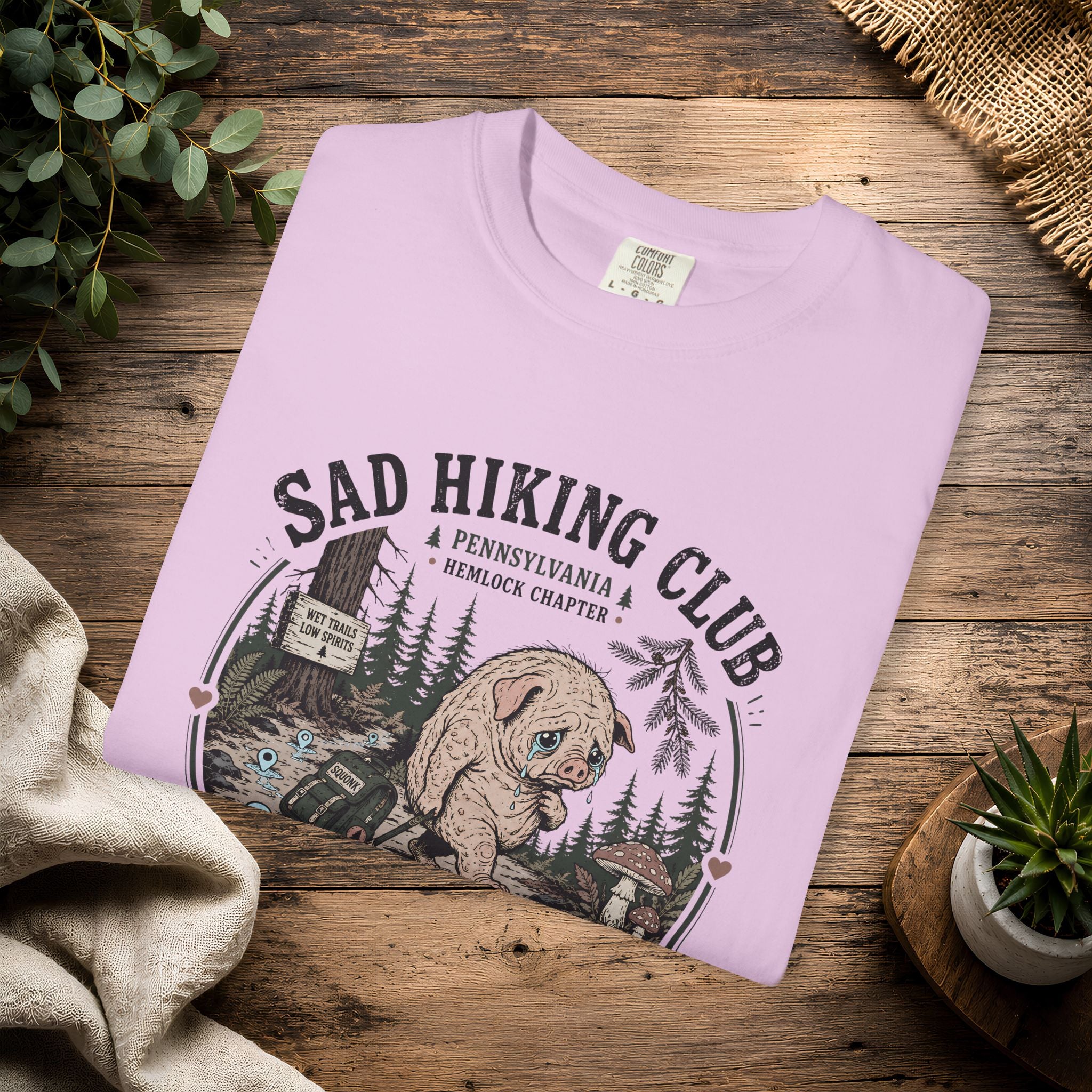 Squonk Sad Hiking Club T-Shirt — Vintage Mountain Camping Tee