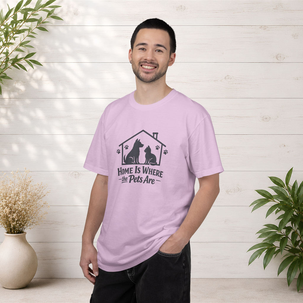 Pet Lover T-Shirt — "Home Is Where the Pets Are" Graphic Tee