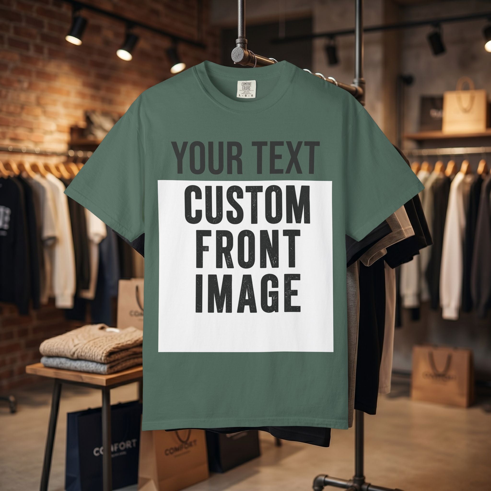 Custom Front Print T-Shirt — Personalized Text & Image Tee