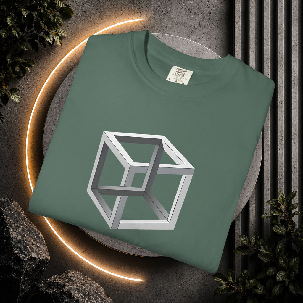 Optical Illusion Cube Depth T-Shirt