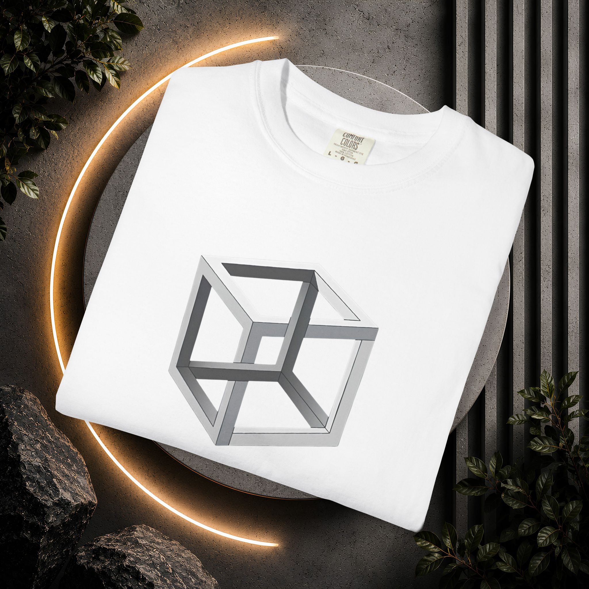 Optical Illusion Cube Depth T-Shirt