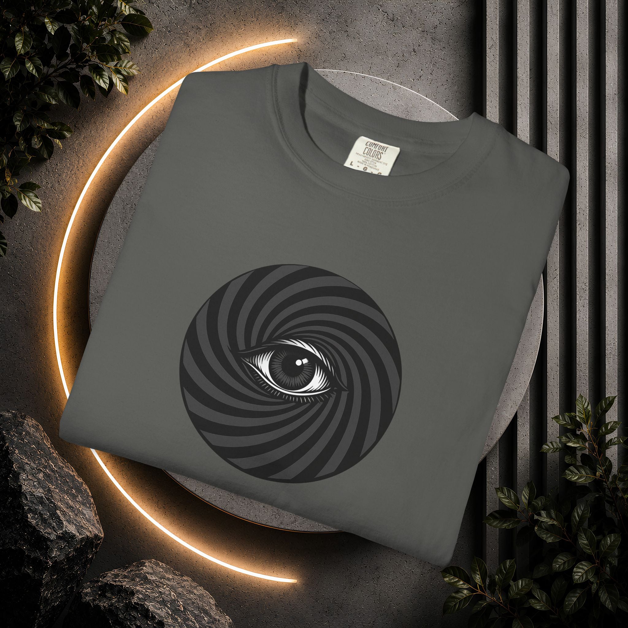 Hypnotic Eye Spiral T-Shirt — Optical Illusion Graphic Tee