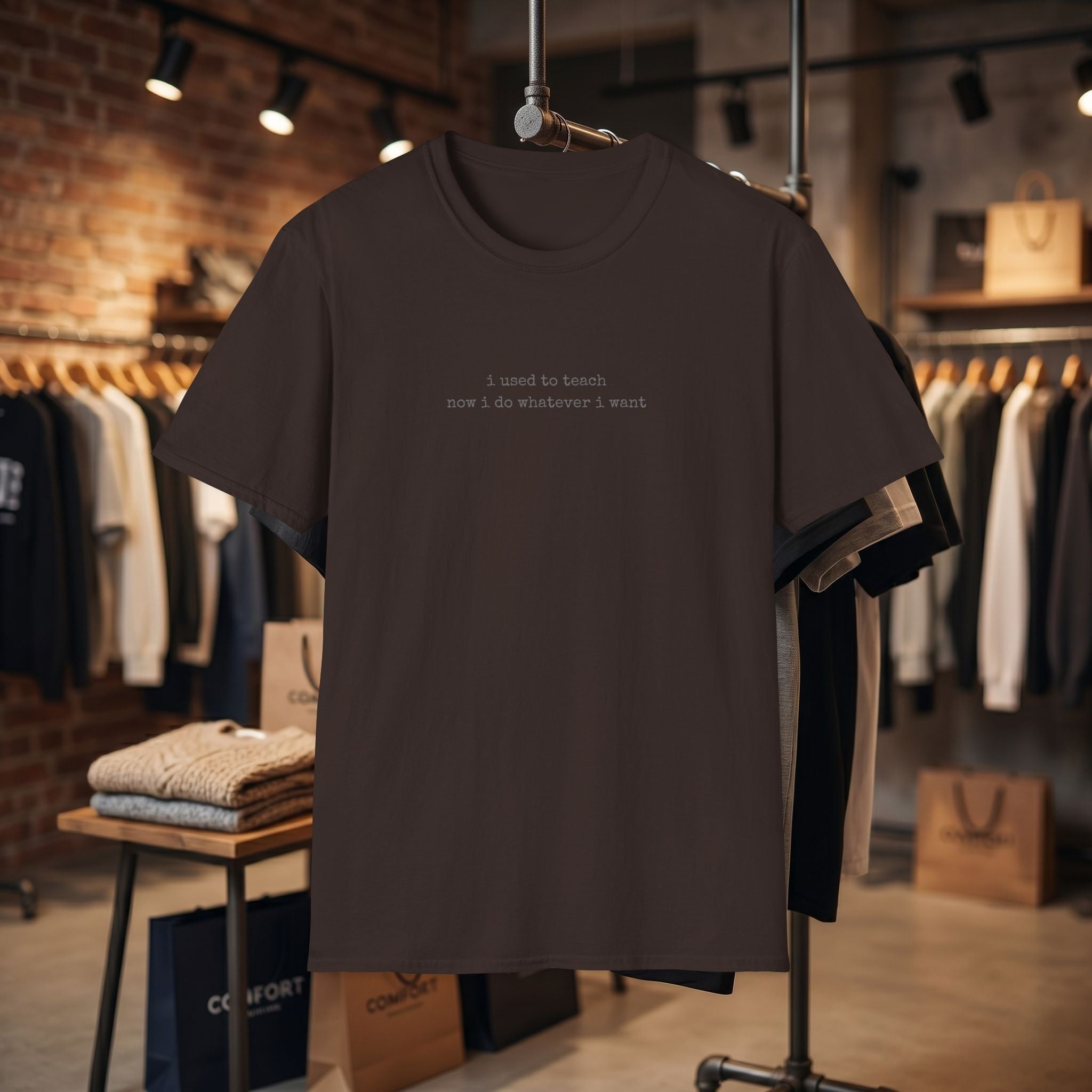 I Used to Teach T-Shirt | Minimal Slogan Tee