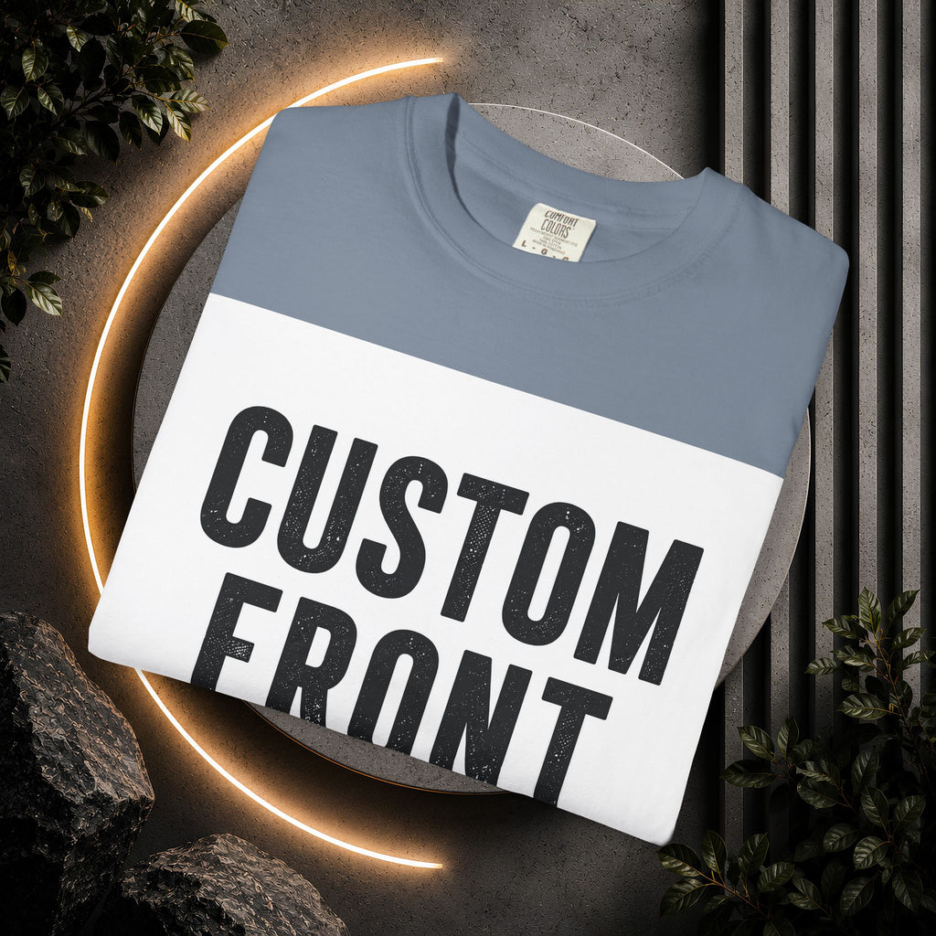 Custom Square Image Front T-Shirt - Add Your Own Image