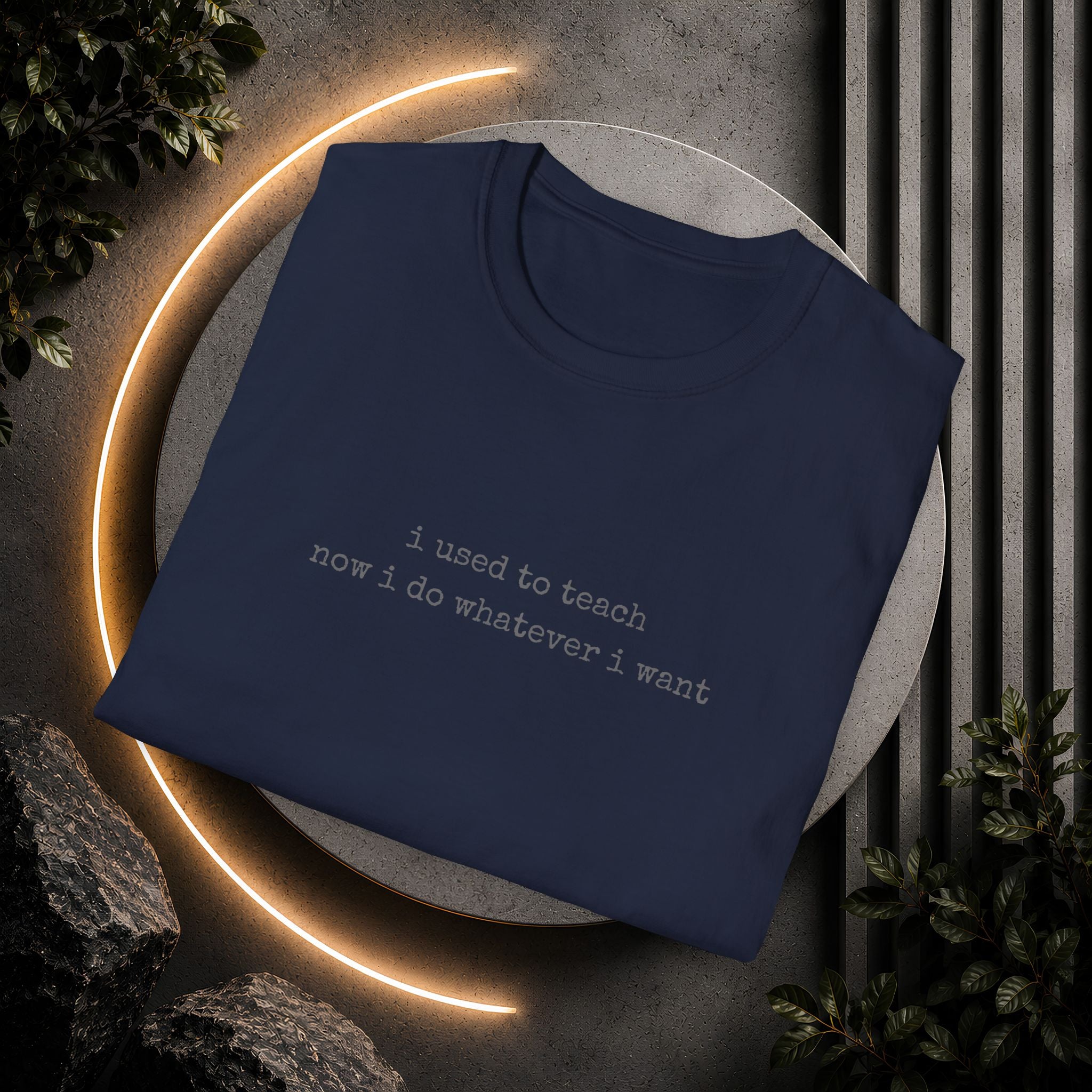 I Used to Teach T-Shirt | Minimal Slogan Tee