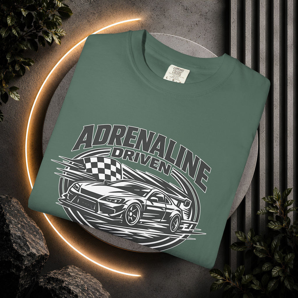 Adrenaline Driven Racing Tee — Street Race Car Graphic T-Shirt